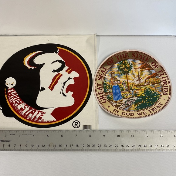 Set of 2 FLORIDA decals. Florida State & State of Florida Seal. - Picture 2 of 5